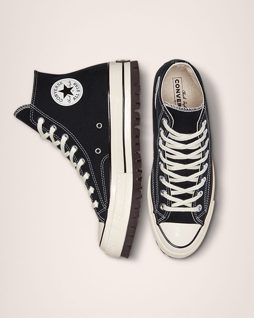 Tenisi Inalti Barbati Converse Chuck 70 Trek Negrii | RO WXGVN912